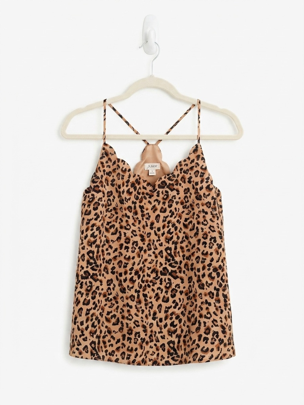 J. Crew Leopard-Print Satin Cami Slip - Tan & Black